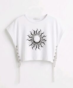 Zincirli Beyaz T-shirt